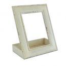 Wooden スペースフレーム L ディスプレイ 木製 おしゃれ 額縁 ホワイト アンティーク調