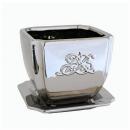 アルジャン Pot&Saucer S 北欧 おしゃれ フラワーポット プランター 銀色