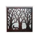 LEDフレーム 森の中のキツネ ディスプレイ おしゃれ ウォールアート 照明付き 絵