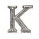 METAL LETTER 105 SILVER "K" アルファベットオブジェ アルミ 高さ10.5