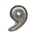 METAL LETTER 105 SILVER "COMMA" アルファベットオブジェ 高さ4.6