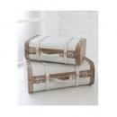 ラテ・アールトランク2点セット アンティーク調 トランク おしゃれ ディスプレイ 幅38-45