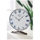 ラスティプレート・クロック 置き時計 電池 おしゃれ ブルー アンティーク調 高さ40.5