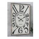 ウォールレクトクロック 時計 木製 おしゃれ アンティーク調 壁掛け 電池 ホワイト 白