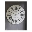 ウォールクロック 時計 木製 おしゃれ アンティーク調 壁掛け 電池 ホワイト 白