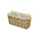 ロタンバスケットスクエアA 2個セット ラタン ベージュ おしゃれ バスケット かご 幅25