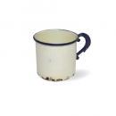 ドロールシャビーカップA アイアン ホワイト プランター レトロ シャビー おしゃれ 高さ17