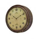 リバイバルクロックB 掛け時計 アンティーク調 ブラウン おしゃれ 木製 直径39