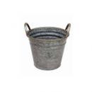 ブリキ バケツ Sサイズ2個セット 深みのあるアンティーク調 ガーデニング ベランダ 小物雑貨入にも