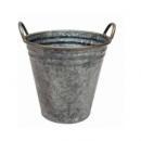 ブリキ バケツ Lサイズ2個セット 深みのあるアンティーク調 ガーデニング ベランダ 小物雑貨入にも