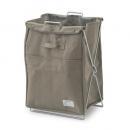 ランドリーバッグ カーキ コットン 洗濯籠 ラミネート加工 おしゃれ カジュアル 高さ57