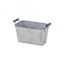 プランター スクエア グレー アイアン ブリキ おしゃれ ガーデン雑貨 幅24