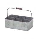 プランター パーテーションボックス グレー アイアン ブリキ おしゃれ ガーデン雑貨 幅33.5