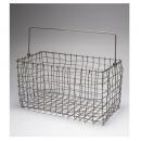 バスケット ワイヤー アイアン 収納ケース シンプル シルバー おしゃれ かご 幅38