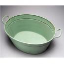 オーバルバスケット(3個セット) アイアン 収納ケース シンプル グリーン かご 幅38.5~65