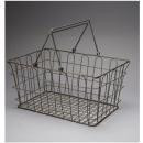 バスケット ワイヤー アイアン 収納ケース シンプル シルバー おしゃれ かご 幅36