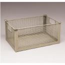 スタッキングバスケットMアイアン 収納ケース ワイヤー シンプル アイボリー おしゃれ かご 幅28