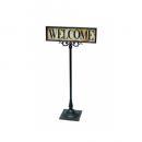 ガレージスタンド WELCOME アンティーク調 おしゃれ 看板 クラシカル アイアン