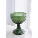 フラワーベース グリーン ガラス アンティーク 花瓶 通販