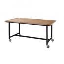 ダイニングテーブル ライトブラウン シンプル 木製 アイアン ナチュラル 天然木 幅150