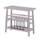 ブリジット サイドテーブル 木製 ミンディ ナチュラル 天然木 アイアン ホワイト 幅50