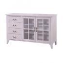 ブリジット キャビネット 木製 ミンディ ナチュラル 天然木 アイアン ホワイト 幅120