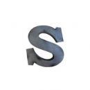 ブリキアルファベットオブジェS インテリア イニシャル ディスプレイ エンブレム プレート