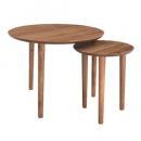 トムテ ラウンドネストテーブル 木製 ラバーウッド ナチュラル 天然木 ブラウン 直径37~60