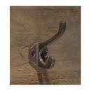 フック ダブル アンティーク調 おしゃれ シンプル ブラス ブロンズ 小物掛け 奥行5