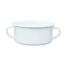 アンプリュススープマグ ホーロー ホワイト 北欧 おしゃれ キッチン 両持ち手 可愛い 2個セット