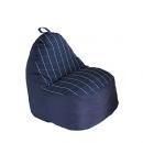 ポップバッグソファースモール ネイビーチェック 真空パック ウレタン モコモコふわふわ リラックス