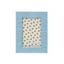 カローレフォトフレームE 木製アンティーク シャビーブルー ポストカードサイズ 卓上ディスプレイ