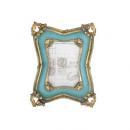 リエフォトフレームD-Sサイズブルー ゴールド アンティーク ゴージャス 可愛いおしゃれ