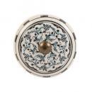 セラミックノブ 3個セット 陶器 アンティーク調 綺麗 フラワー ホワイト DIY 直径4