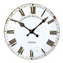 ベイシルドンクロック 壁掛け時計 ホーロー レトロ アンティークな文字盤 インテリア シャビー 白