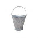 ブリキバケツL  2個セット 錆加工 グレー アンティーク ガーデニング ディスプレイ ヴィンテージ