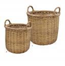 ガーデニングバスケット かご 木製 収納 持ち手つき 2セット 通販