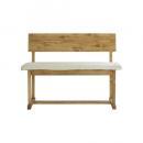 コロハ ベンチ NA/IV 椅子 ナチュラル カフェ風 ファブリック パイン材 アイボリー