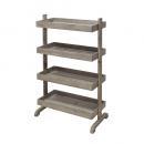 ウッドシェルフ ラック ディスプレイ 4段 ガーデニング 庭 木製  通販