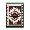 ラグ カーペット アメリカン ビンテージ アクセント ポリエステル Lサイズ グリーン