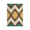 ラグ カーペット アメカジ ビンテージ アクセント ポリエステル Mサイズ グリーン