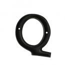 METAL LETTER 105 ''Q'' アルファベットオブジェ アルミ ブラック 高さ10.5