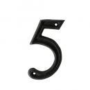 METAL LETTER 105 ''5'' アルファベットオブジェ アルミ ブラック 高さ10.5