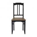 フランベ ダイニングチェア BK/NA 椅子 クラシカル おしゃれ シック 木製 ブラック 黒