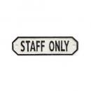 アイアンプレート STAFF ONLY スタッフオンリー ホワイト サイン 通販