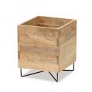 ウッドポッドスタンド 大 キューブ型 ガーデニング 庭 木製 通販