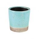 COLOR GLAZED POT TURQUOISE ブルー プランター テラコッタ 直径16