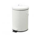 ペダルビンラウンドS ホワイト 白 ダストボックス ごみ箱 蓋付き シンプル おしゃれ 分別 洗える