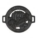GLUTTON ROUND TRIVET アイアン 鍋敷 キッチン用品 ブラック 幅18