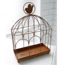 ラスティワイヤーレクトケージ 2個セット 鳥かご型 アンティーク調 おしゃれ ディスプレイ 小物入れ
